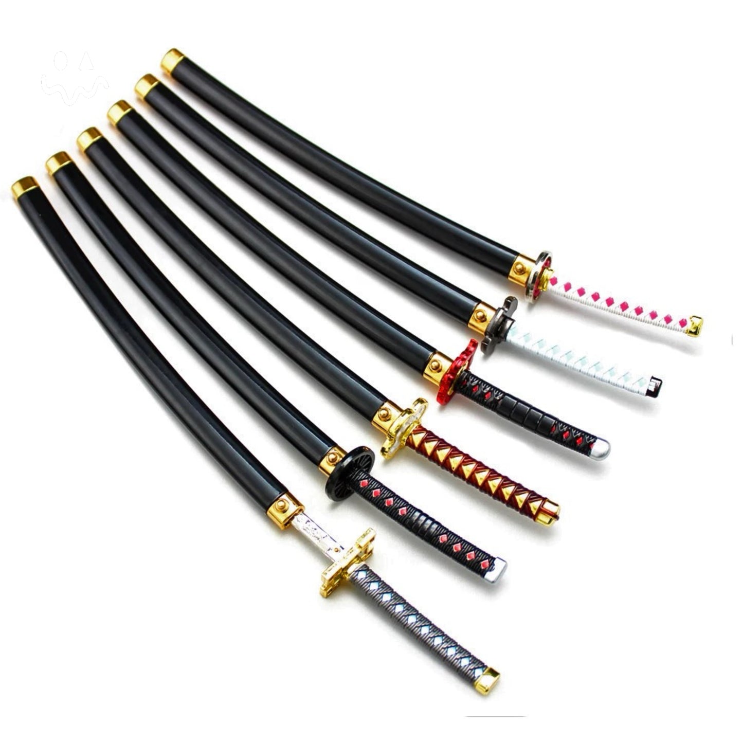 Metal Small Size Demon Killer Katanas Nichirin Swords Blunt Blade Room Decoration