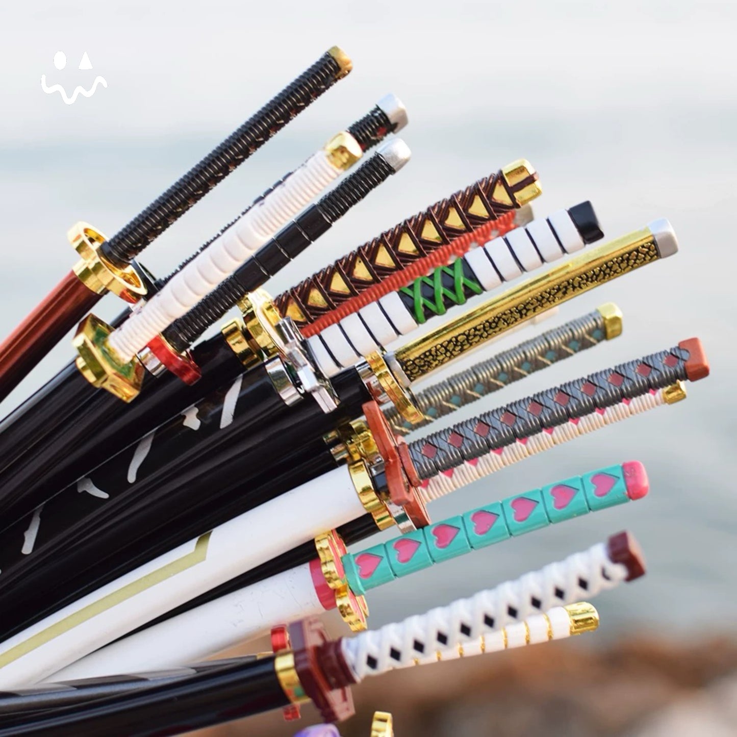 Metal Small Size Demon Killer Katanas Nichirin Swords Blunt Blade Room Decoration