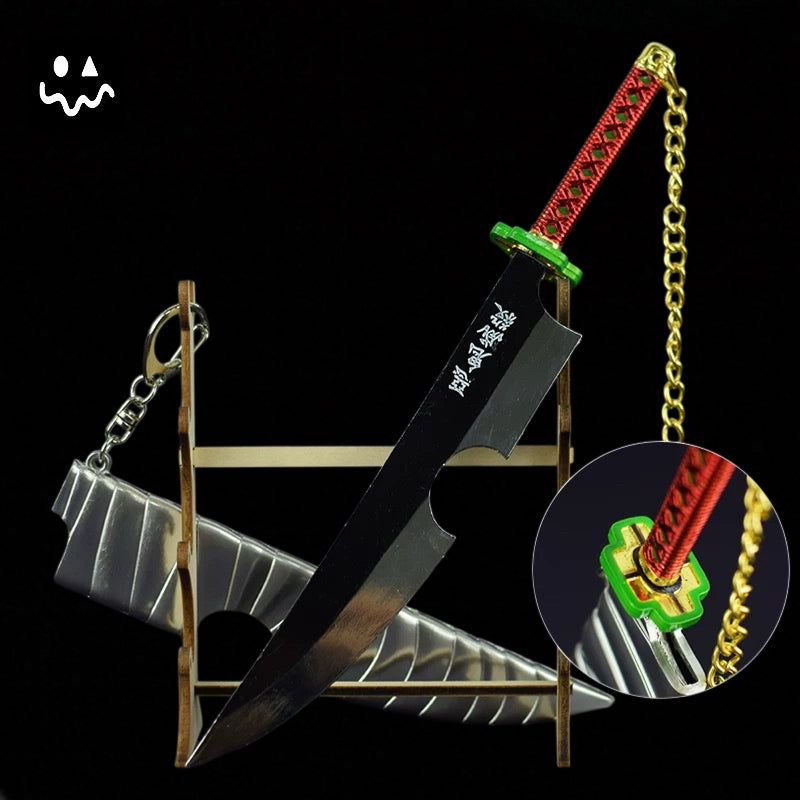 Metal Small Size Demon Killer Katanas Nichirin Swords Blunt Blade Room Decoration