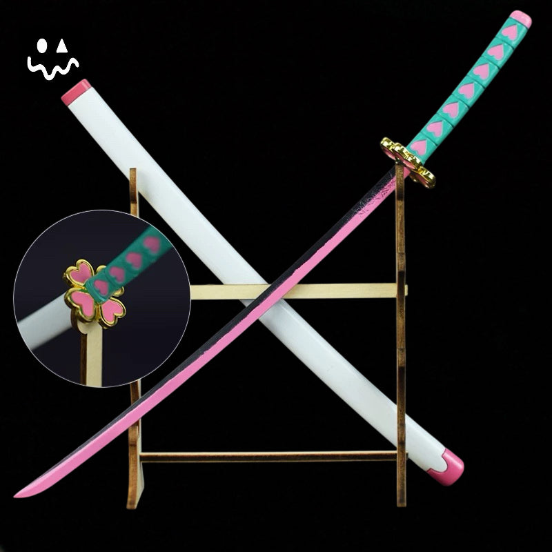 Metal Small Size Demon Killer Katanas Nichirin Swords Blunt Blade Room Decoration