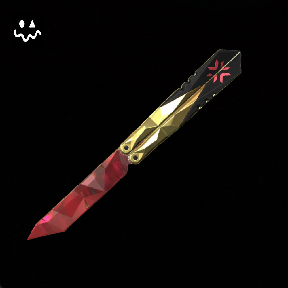 25CM/9.8 High-quality Metal Champion Knife Red Blunt Blade Trainer Cosplay Prop