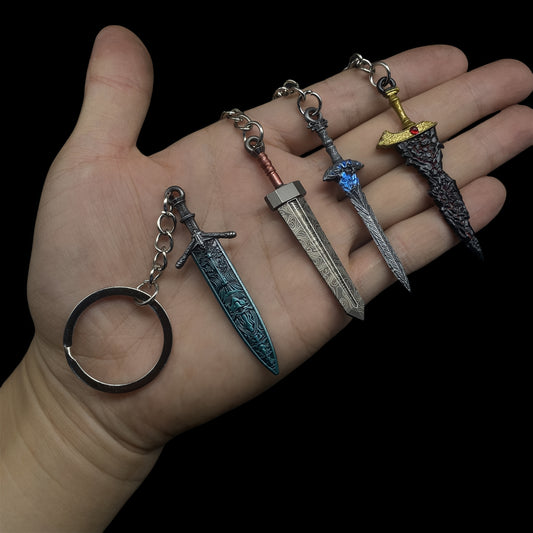 ER Game Sword Keychain 4 In 1 Pack Backpack Decor