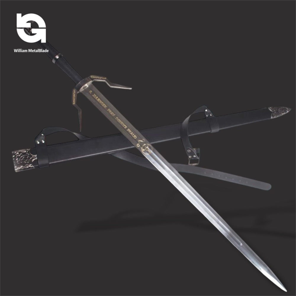 1:1 Life Size Geralt of Rivia's Aerondight Silver  Blunt Sword Replica 129CM/50.8"