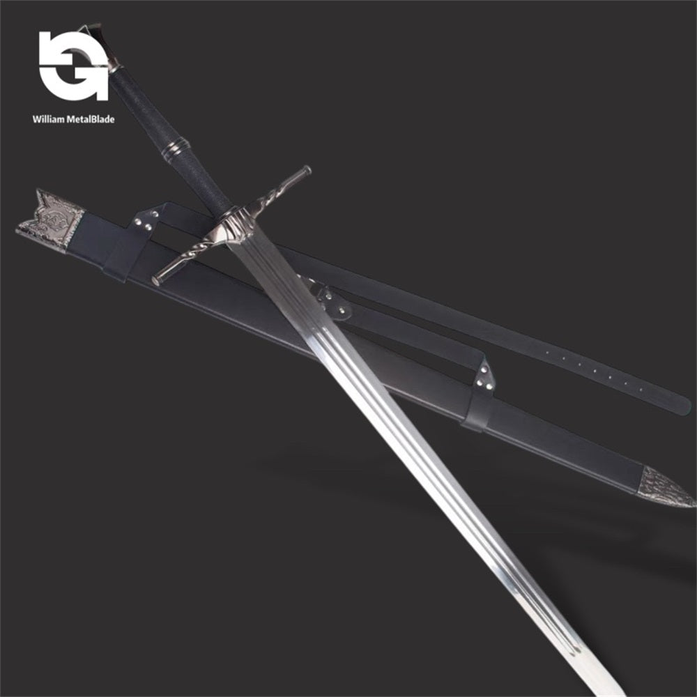 1:1 Life Size Geralt of Rivia's Aerondight Silver  Blunt Sword Replica 129CM/50.8"