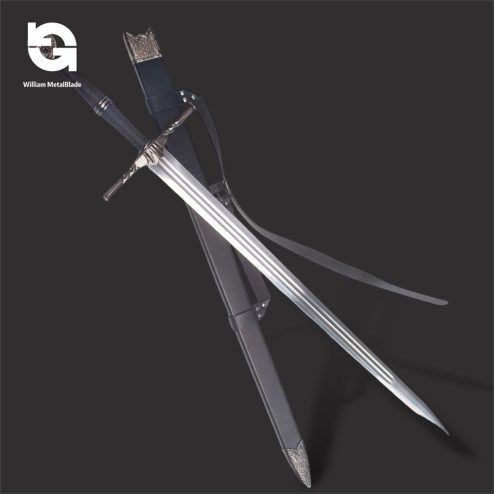 1:1 Life Size Geralt of Rivia's Aerondight Silver  Blunt Sword Replica 129CM/50.8"