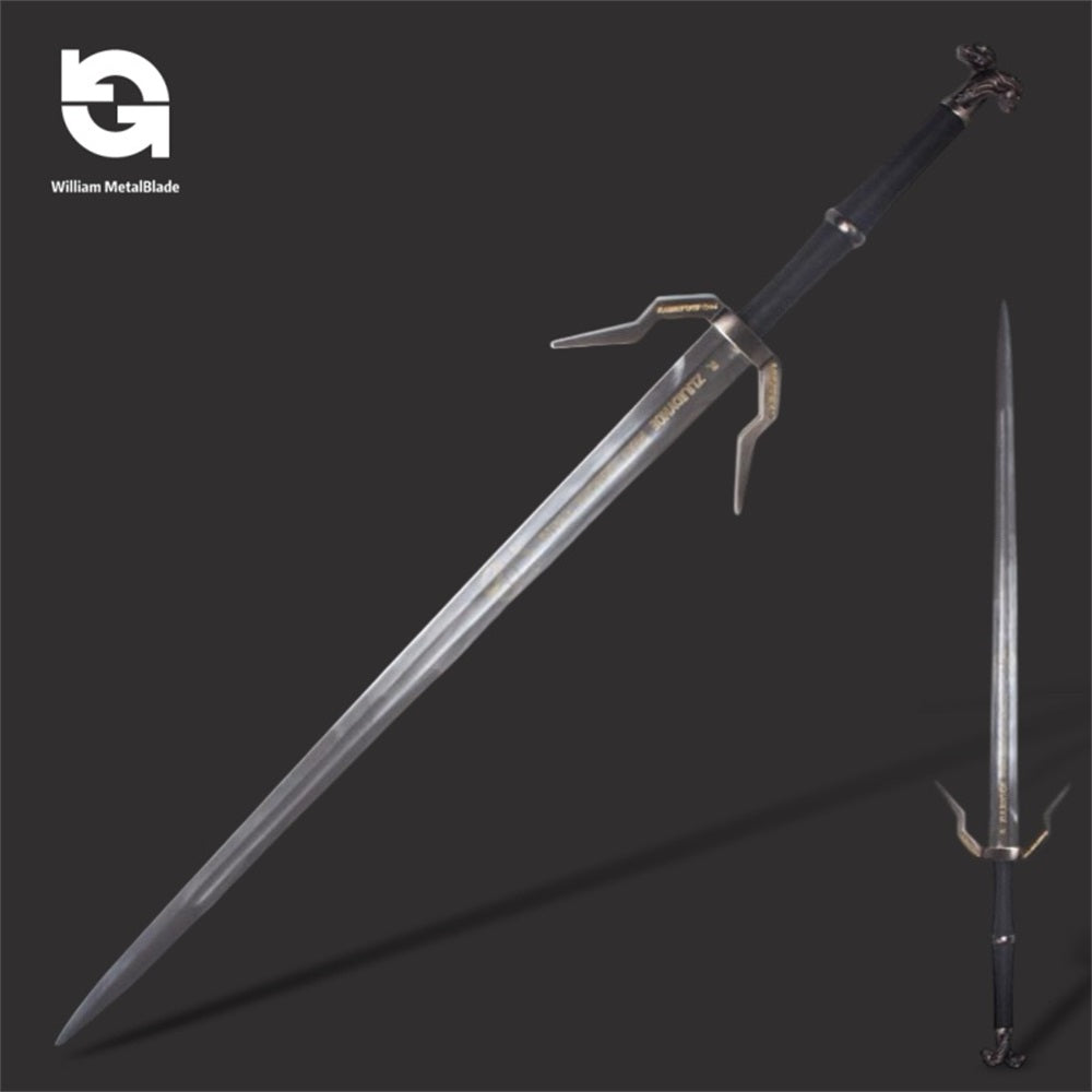 1:1 Life Size Geralt of Rivia's Aerondight Silver  Blunt Sword Replica 129CM/50.8"