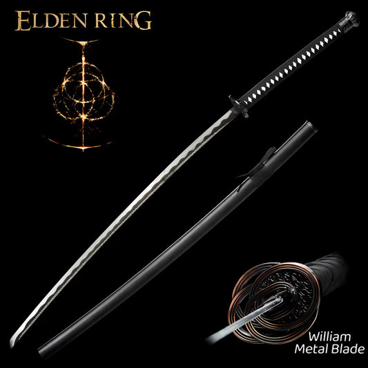 1:1 Life-Size Metal Replica Moonveil Katana Blunt Blade 130CM/51.1"