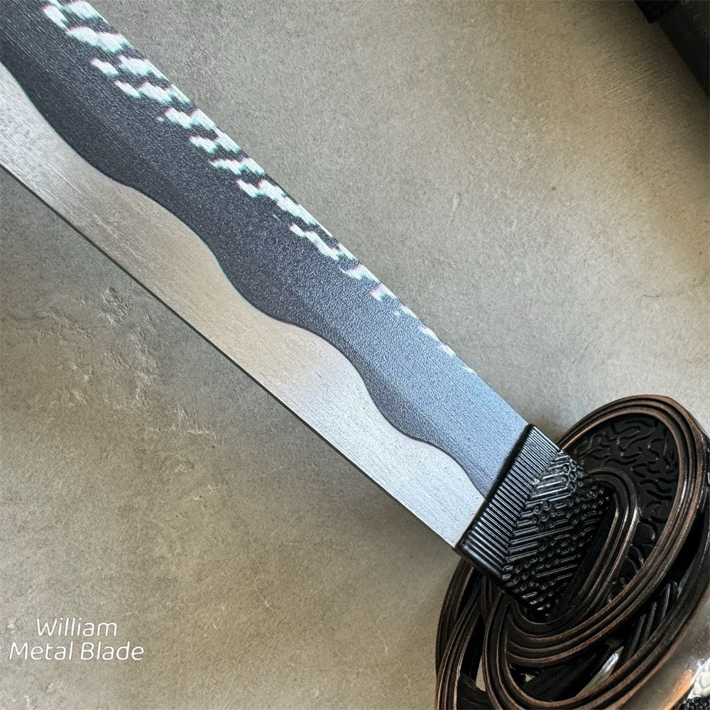 1:1 Life-Size Metal Replica Moonveil Katana Blunt Blade 130CM/51.1"