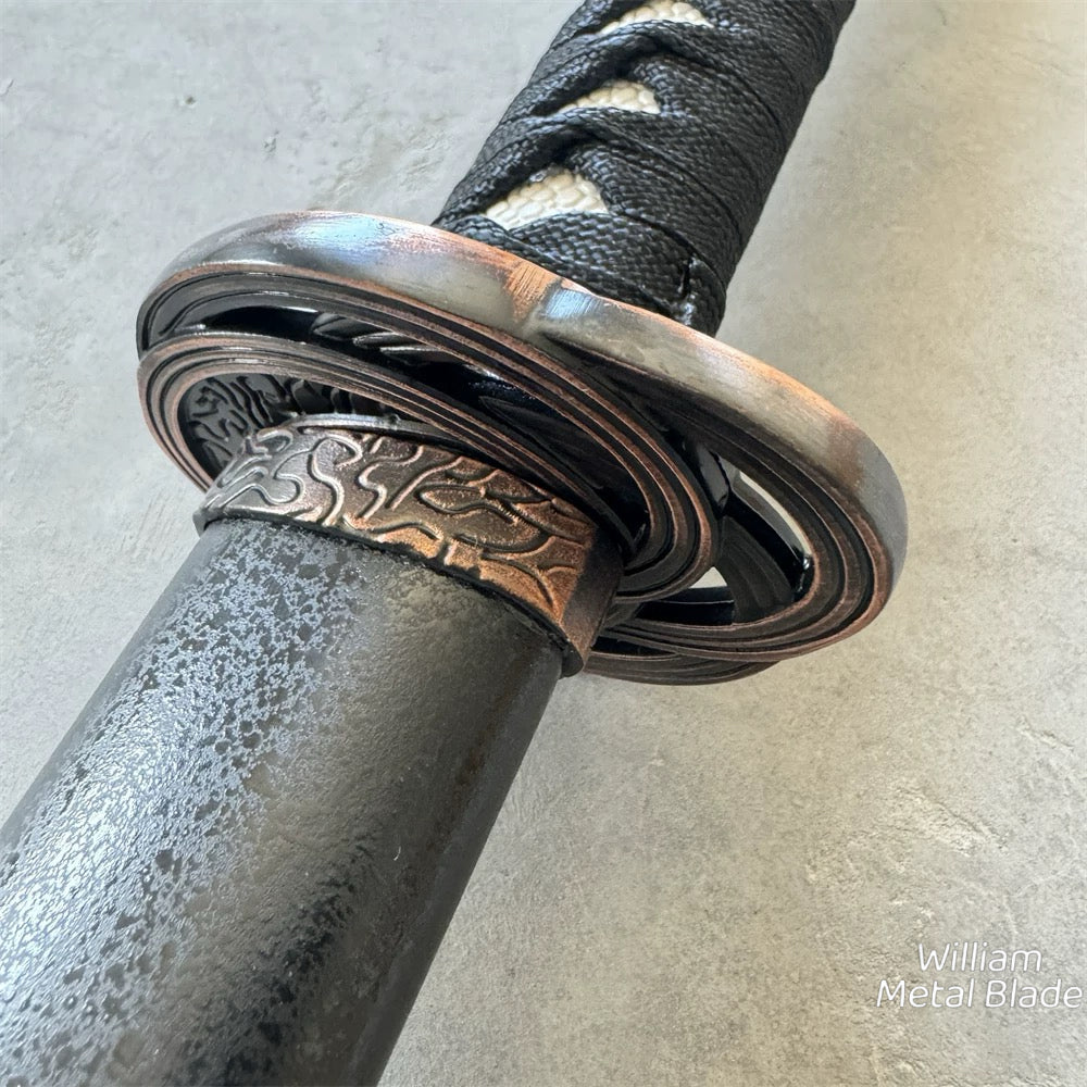 1:1 Life-Size Metal Replica Moonveil Katana Blunt Blade 130CM/51.1"