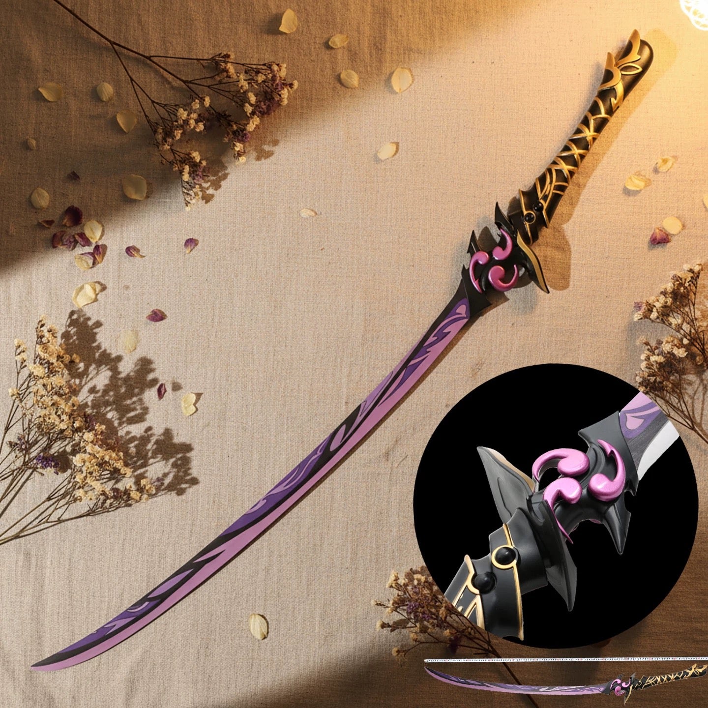 1:1 Raiden Shogun's Electro Sword Metal Prop