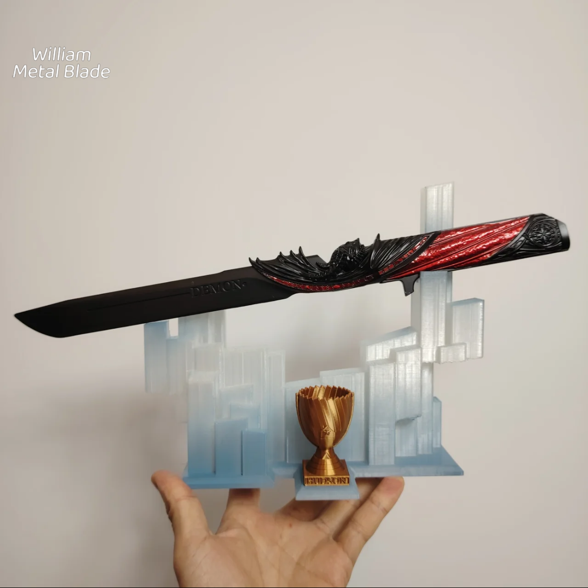 13.7" Delta Force Red Dark Star Blade Metal Replica