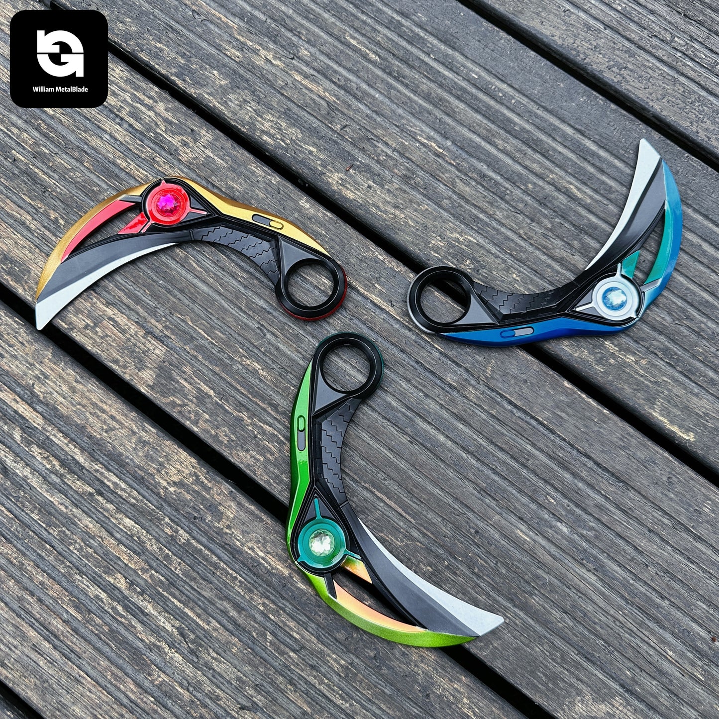 16.5CM/6.4'' Metal Luminous Ion Karambit Replica