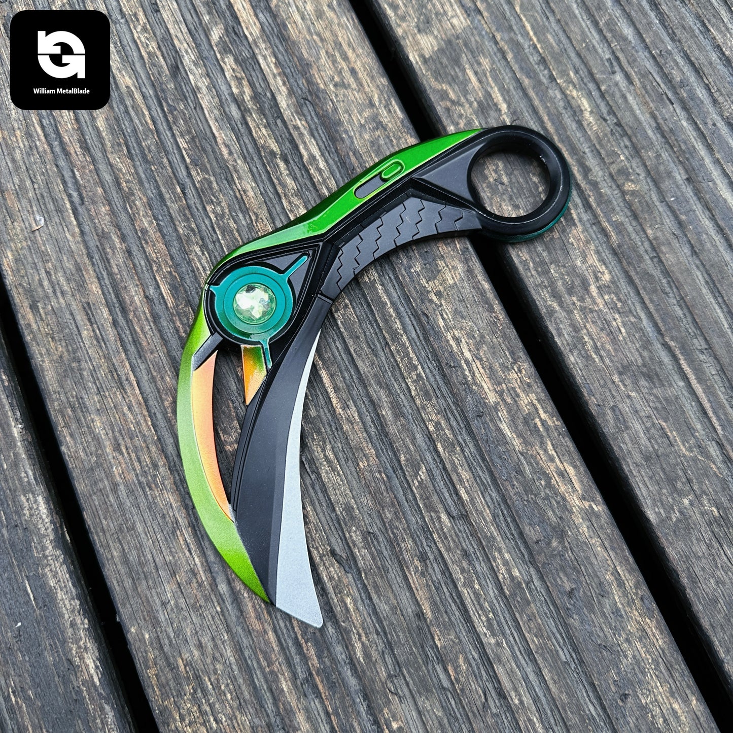 16.5CM/6.4'' Metal Luminous Ion Karambit Replica