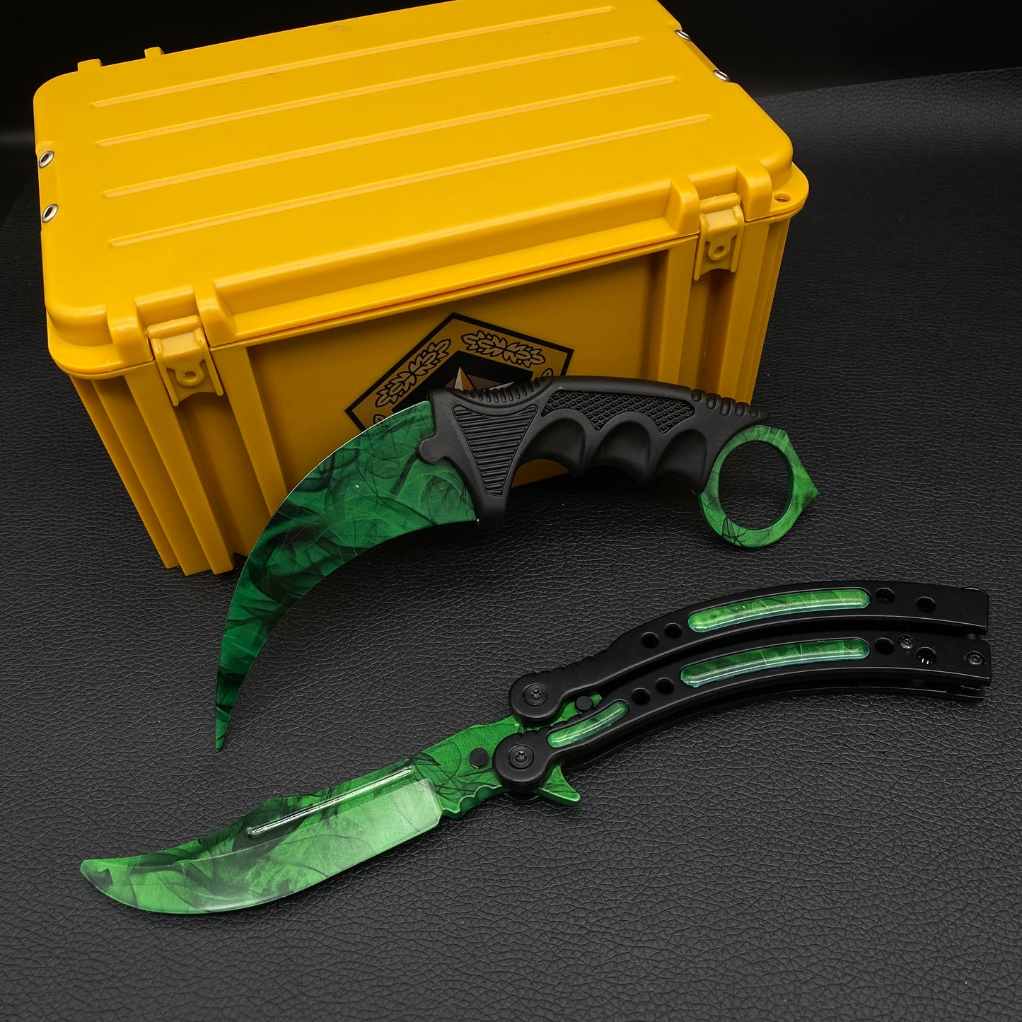 Gamma Doppler Blunt Blade Karambit Trainer & Balisong Trainer 2 in 1 Pack Gift Box