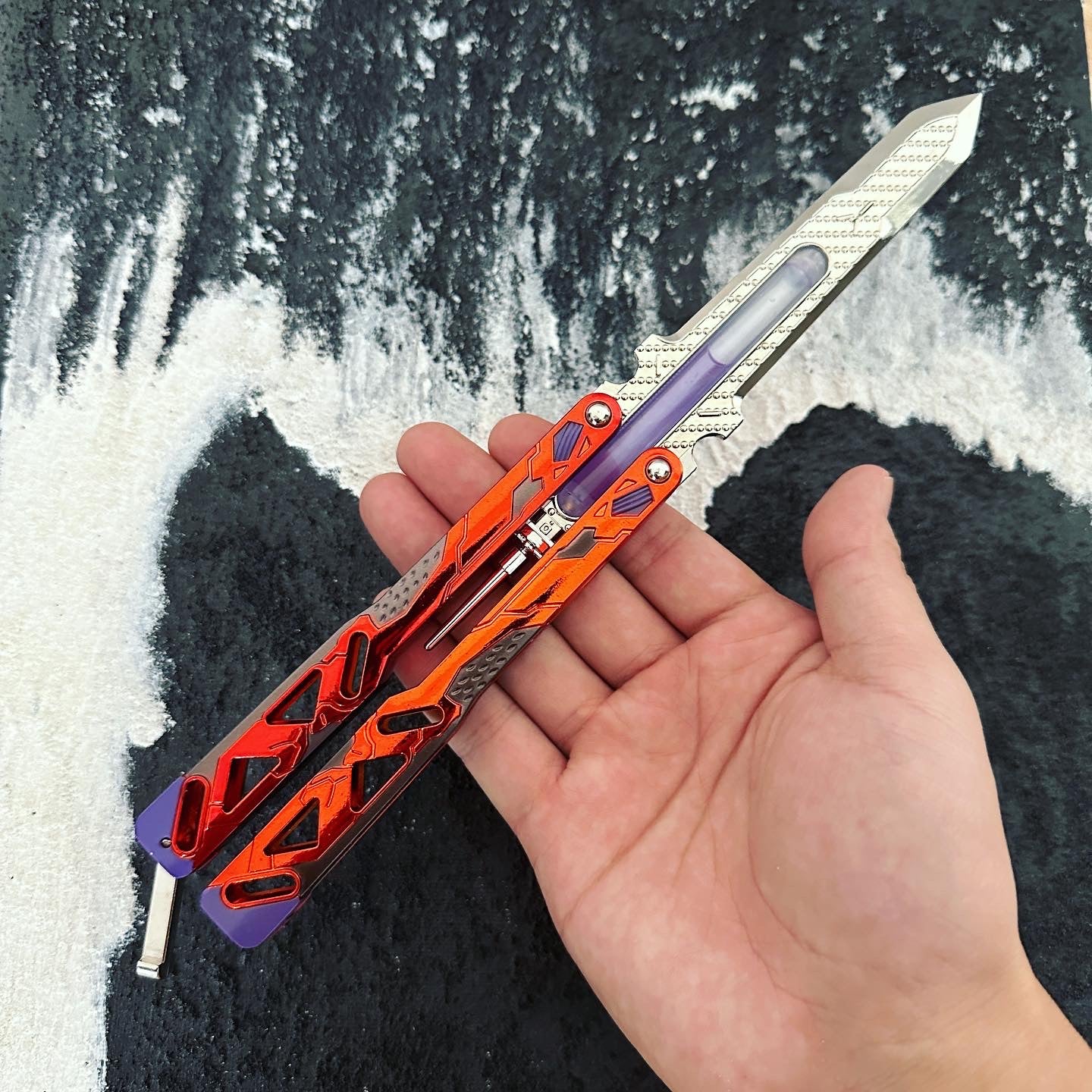 Octane Heirloom Recolor Real Liquid Tube Craft Balisong Replica