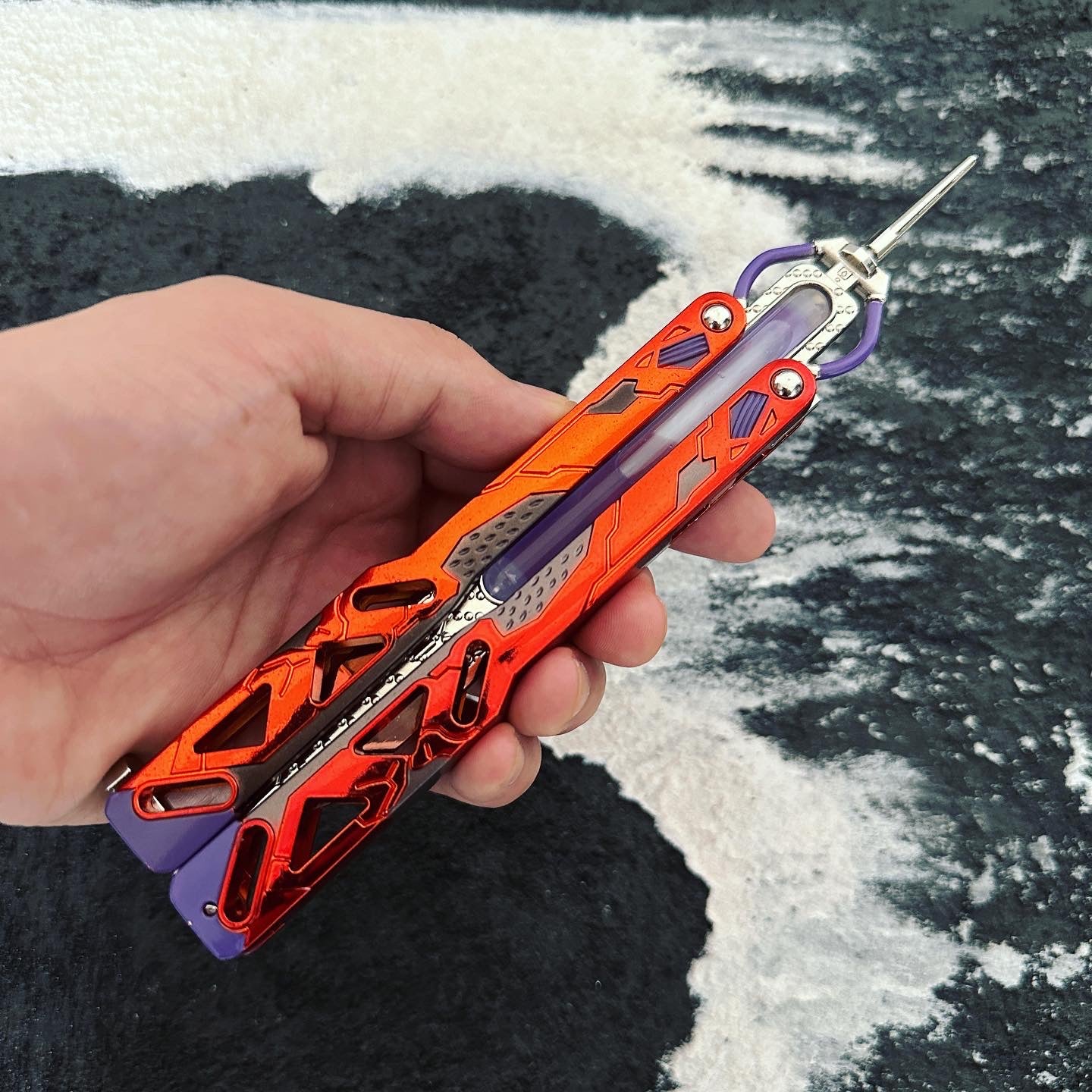 Octane Heirloom Recolor Real Liquid Tube Craft Balisong Replica