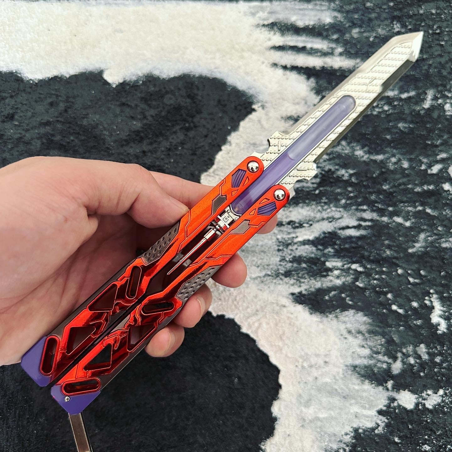 Octane Heirloom Recolor Real Liquid Tube Craft Balisong Replica