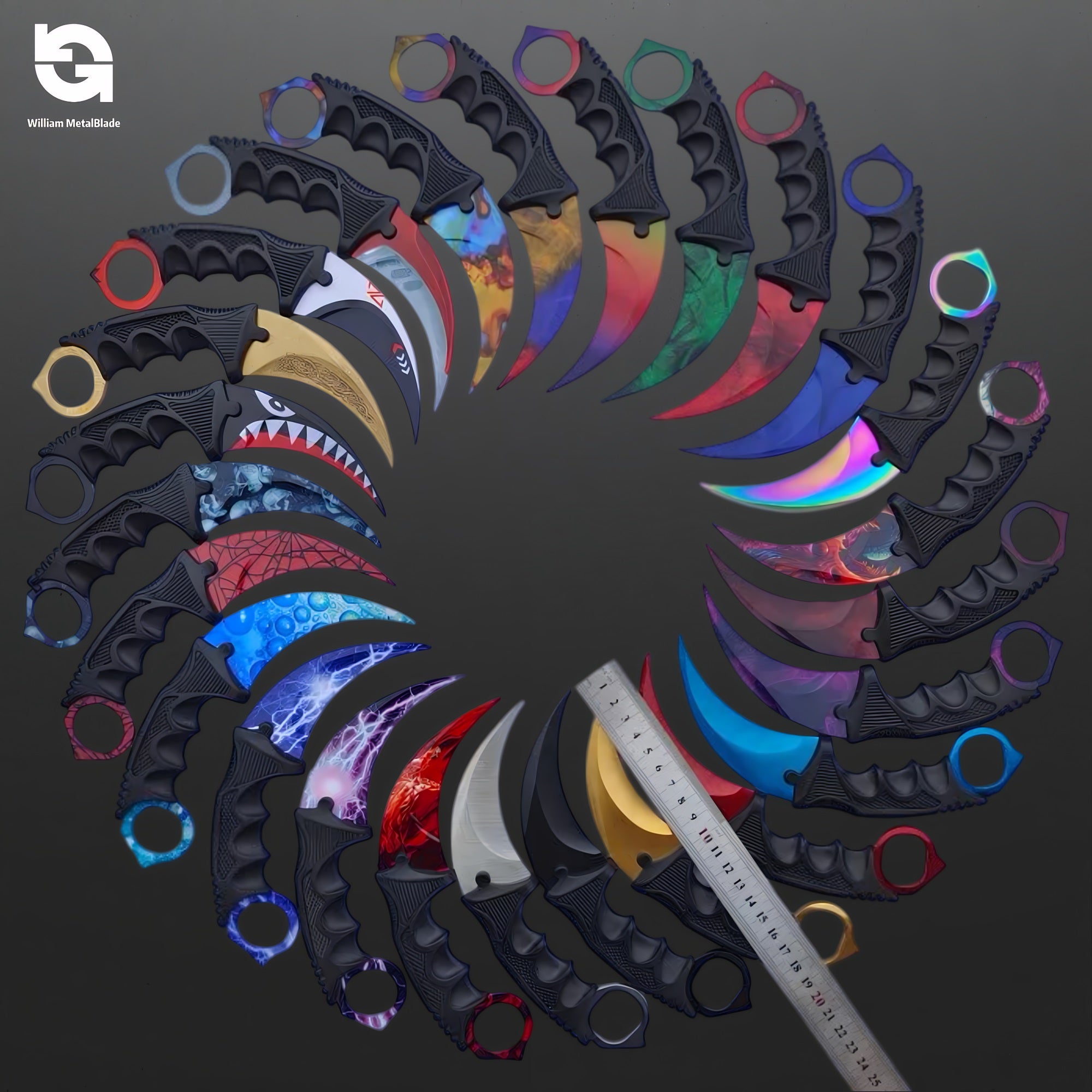 20cm/7.9'' CSGO Karambit Lore Blunt Blade Knife 30 In 1 Pack ...
