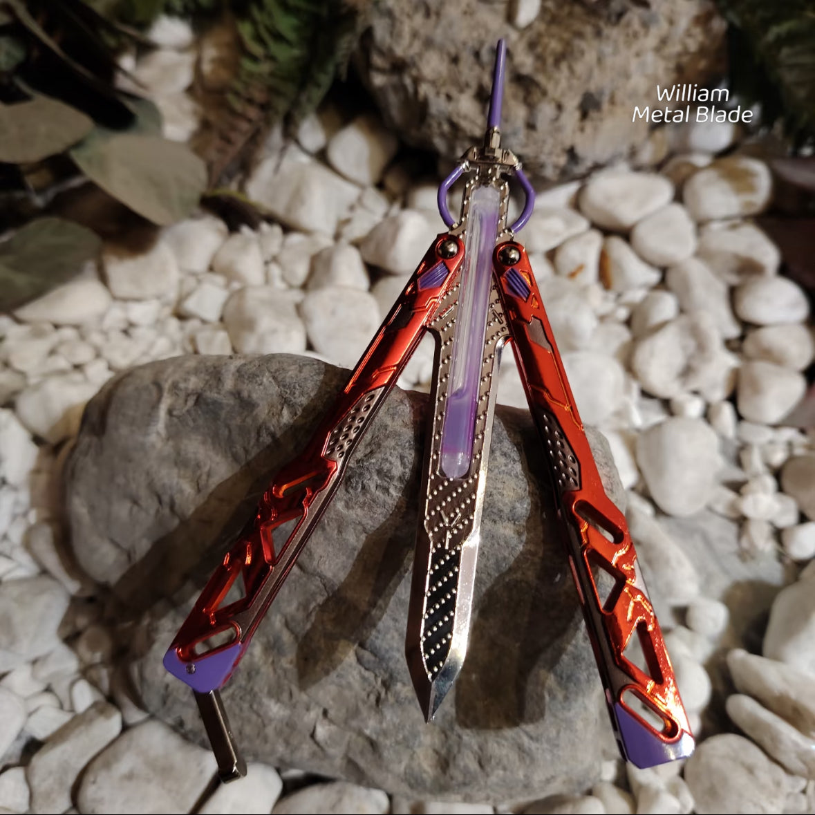 21CM/8.2 " Octane Heirloom Recolor Real Liquid Tube Craft Balisong Replica