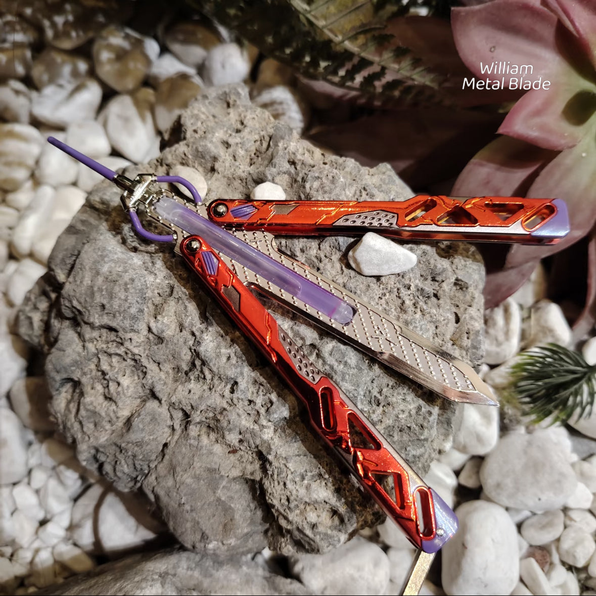 21CM/8.2 " Octane Heirloom Recolor Real Liquid Tube Craft Balisong Replica