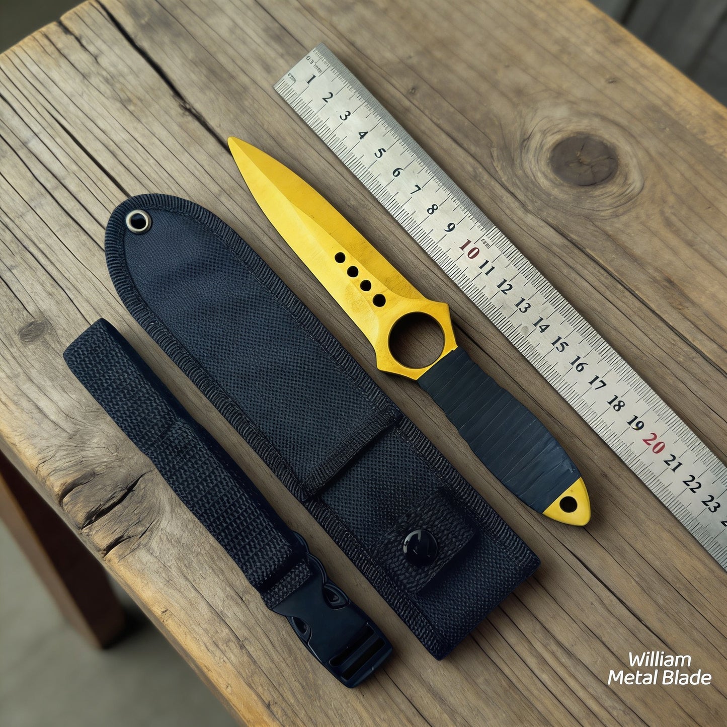 CS Case Hardened Skeleton Knife Diy Kunai