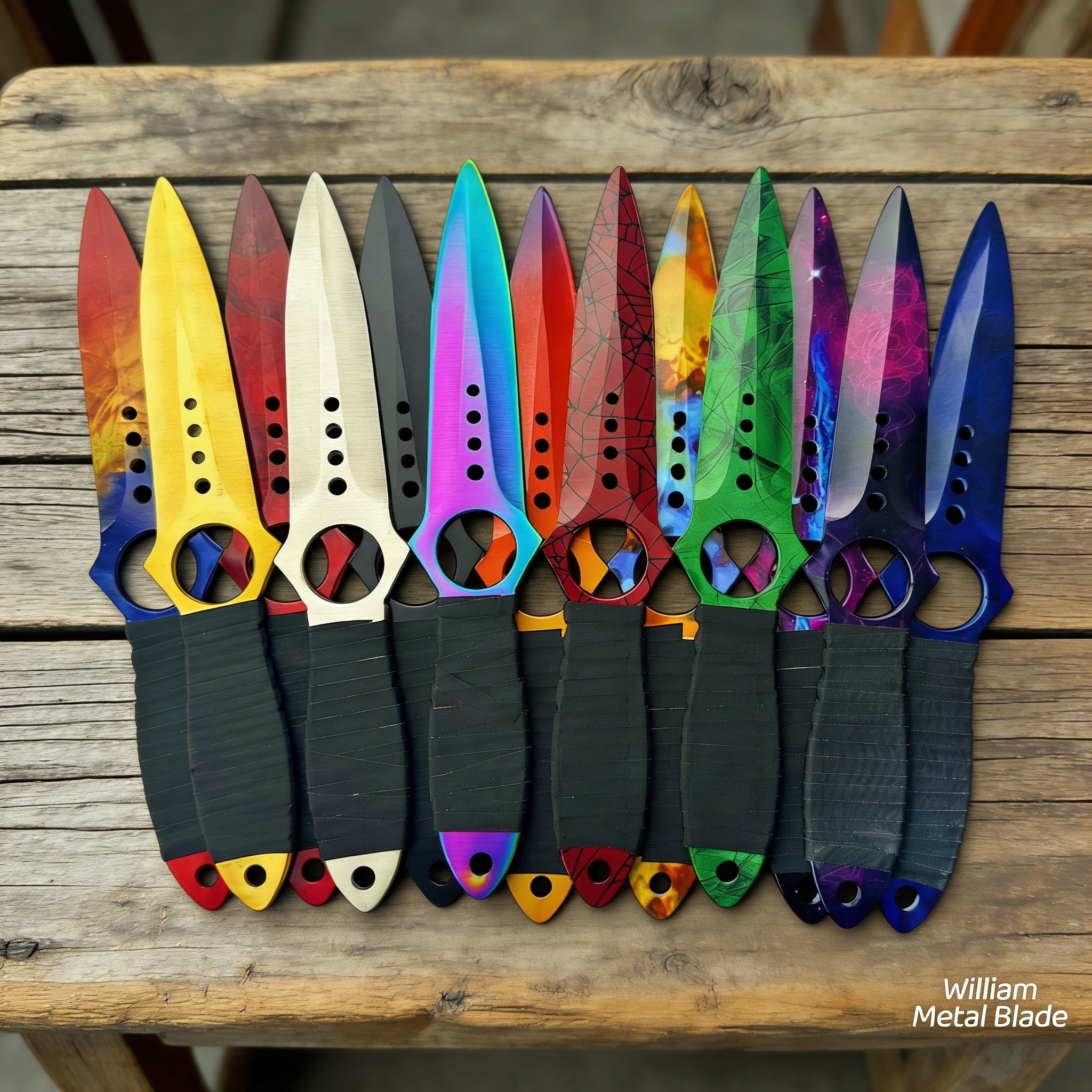 21cm/8.2'' CSGO Sharp Kunai Knife Sharp Blade – WilliamMetalBlade