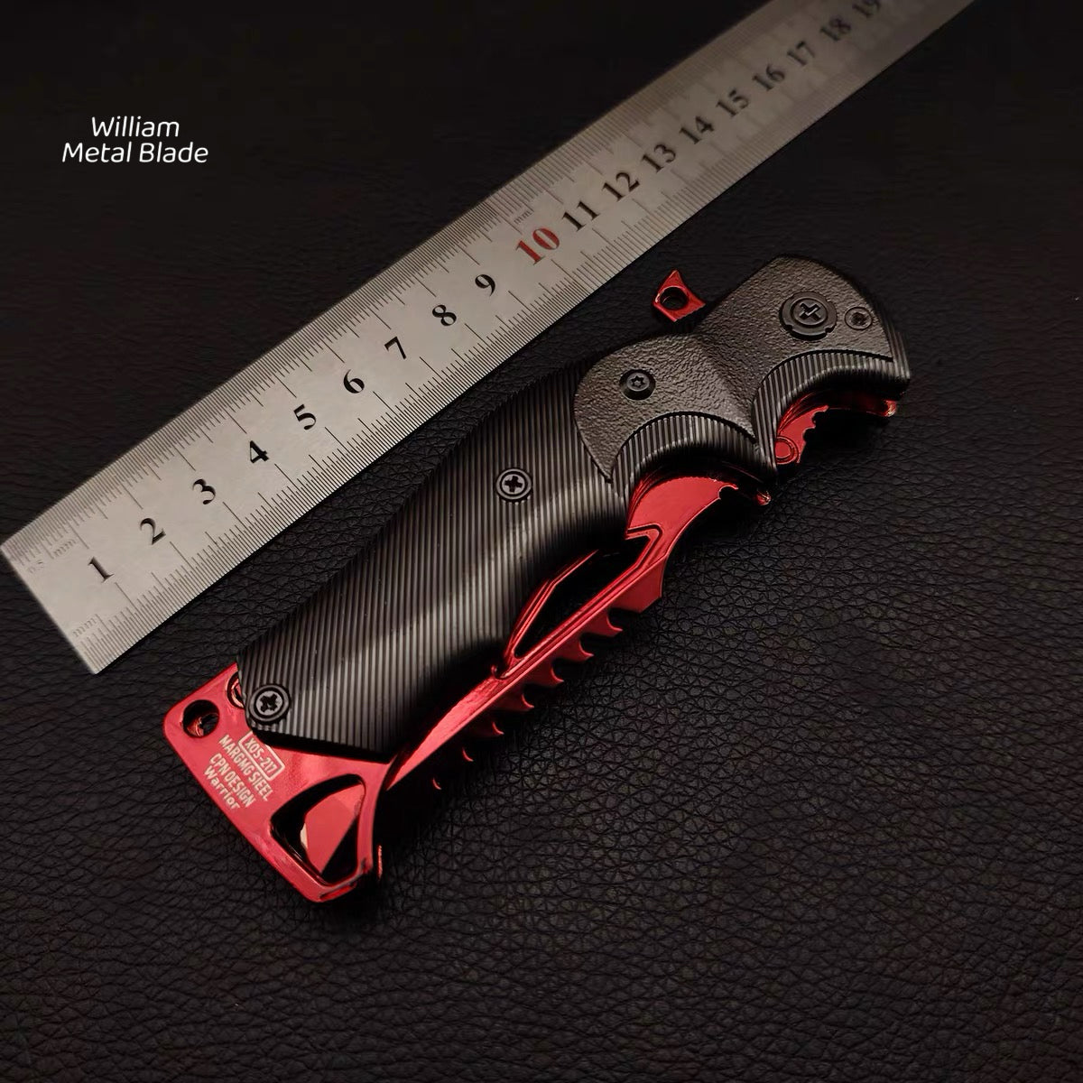 22CM/8.6" Arena Breakout Red Kite Folding Knife Metal Replica