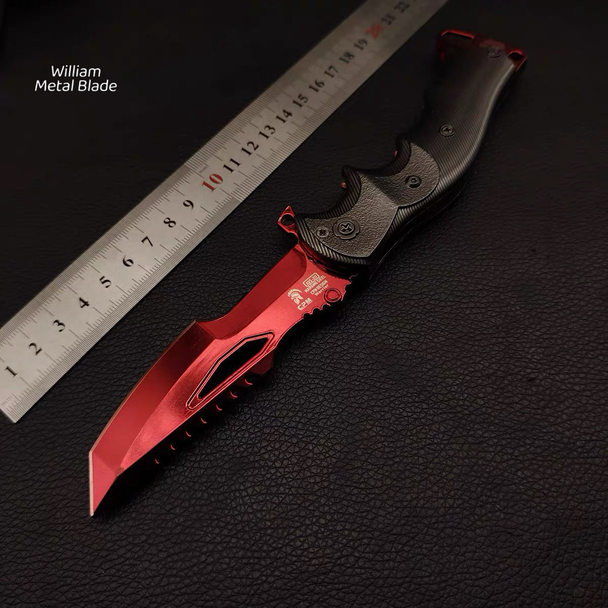 22CM/8.6" Arena Breakout Red Kite Folding Knife Metal Replica