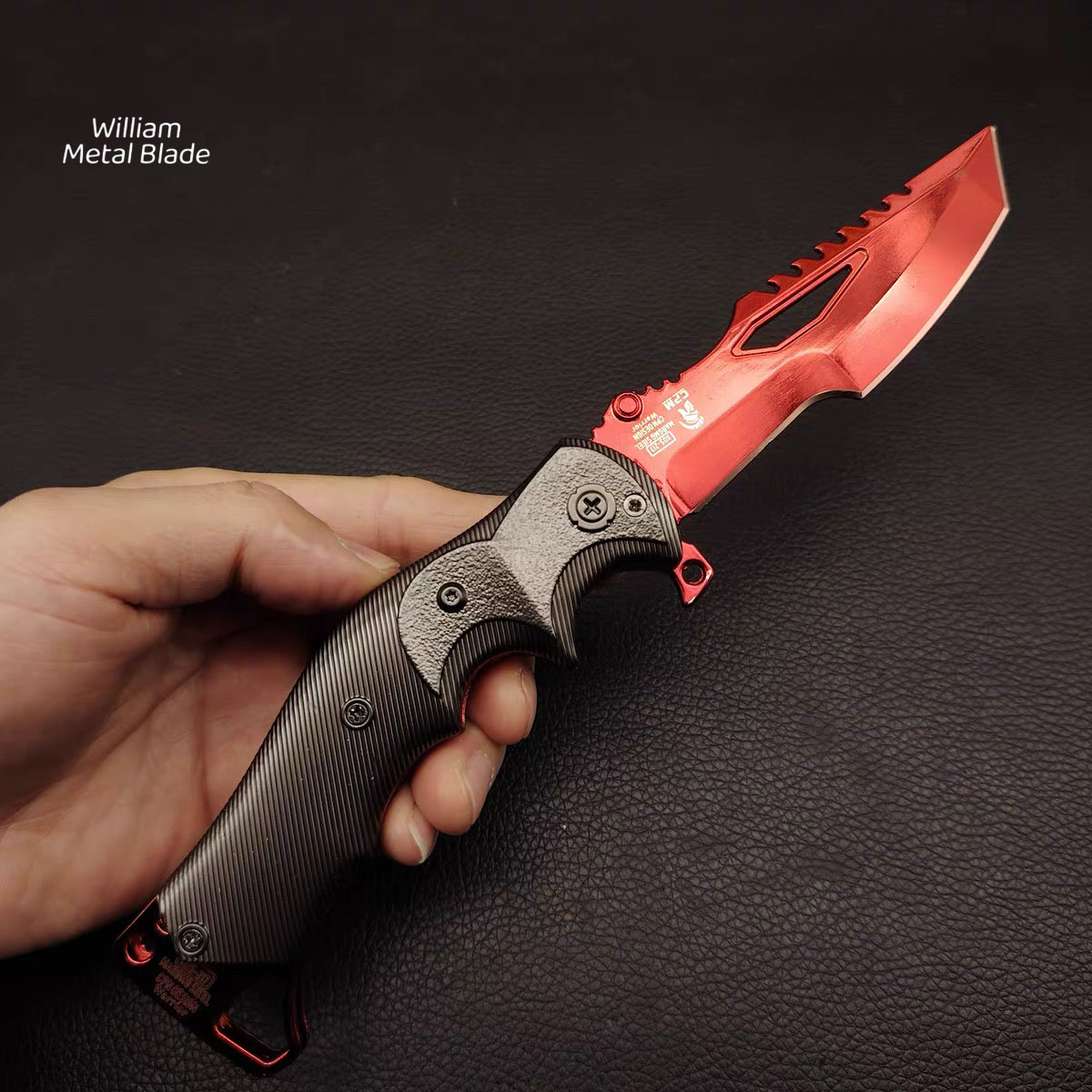 22CM/8.6" Arena Breakout Red Kite Folding Knife Metal Replica