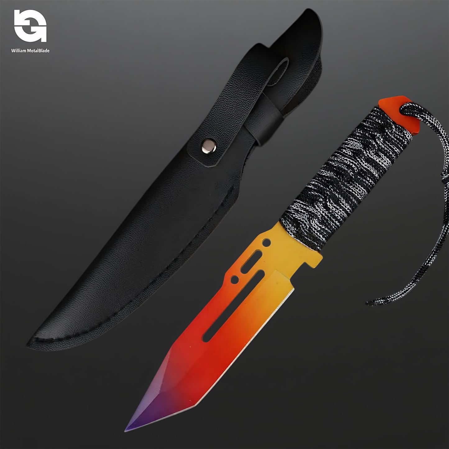 22cm/8.66'' CSGO High-quality Paracord Knife Steel  Sharp Replica