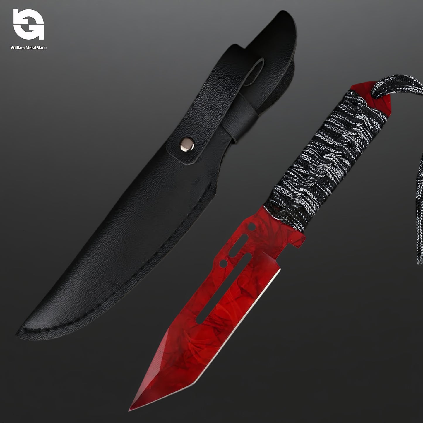 22cm/8.66'' CSGO High-quality Paracord Knife Steel  Sharp Replica