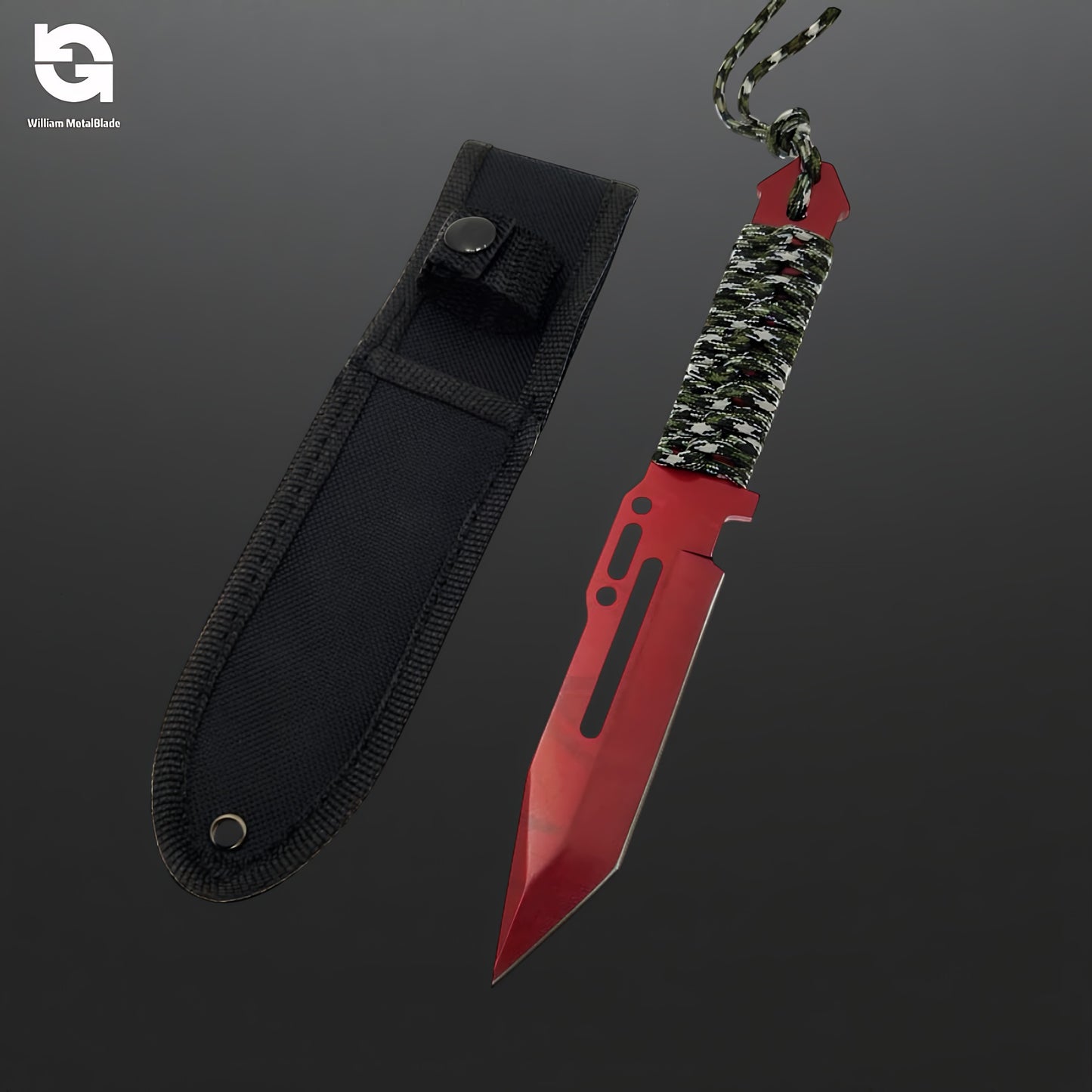 22cm/8.66'' CSGO High-quality Paracord Knife Steel  Sharp Replica