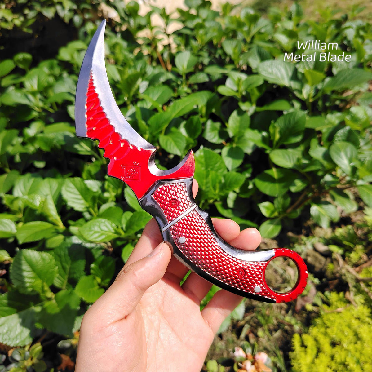 22cm/8.6" Delta Force Fiery Owl Karambit Metal Replica