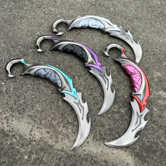 Reaver Karambit Metall stumpfe Klinge Trainer Cosplay Prop Spiel Replik 