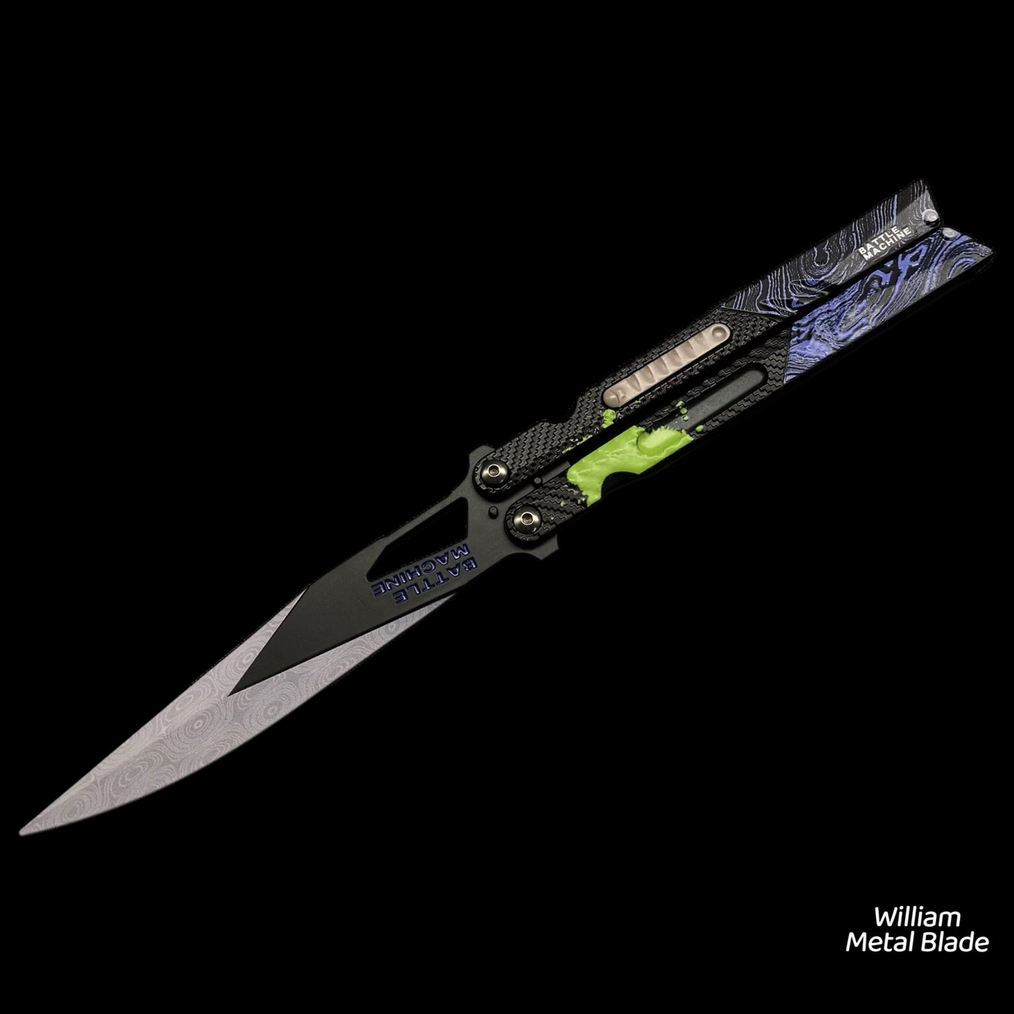 25CM/9.8" Graffiti Balisong Trainer Metal Replica