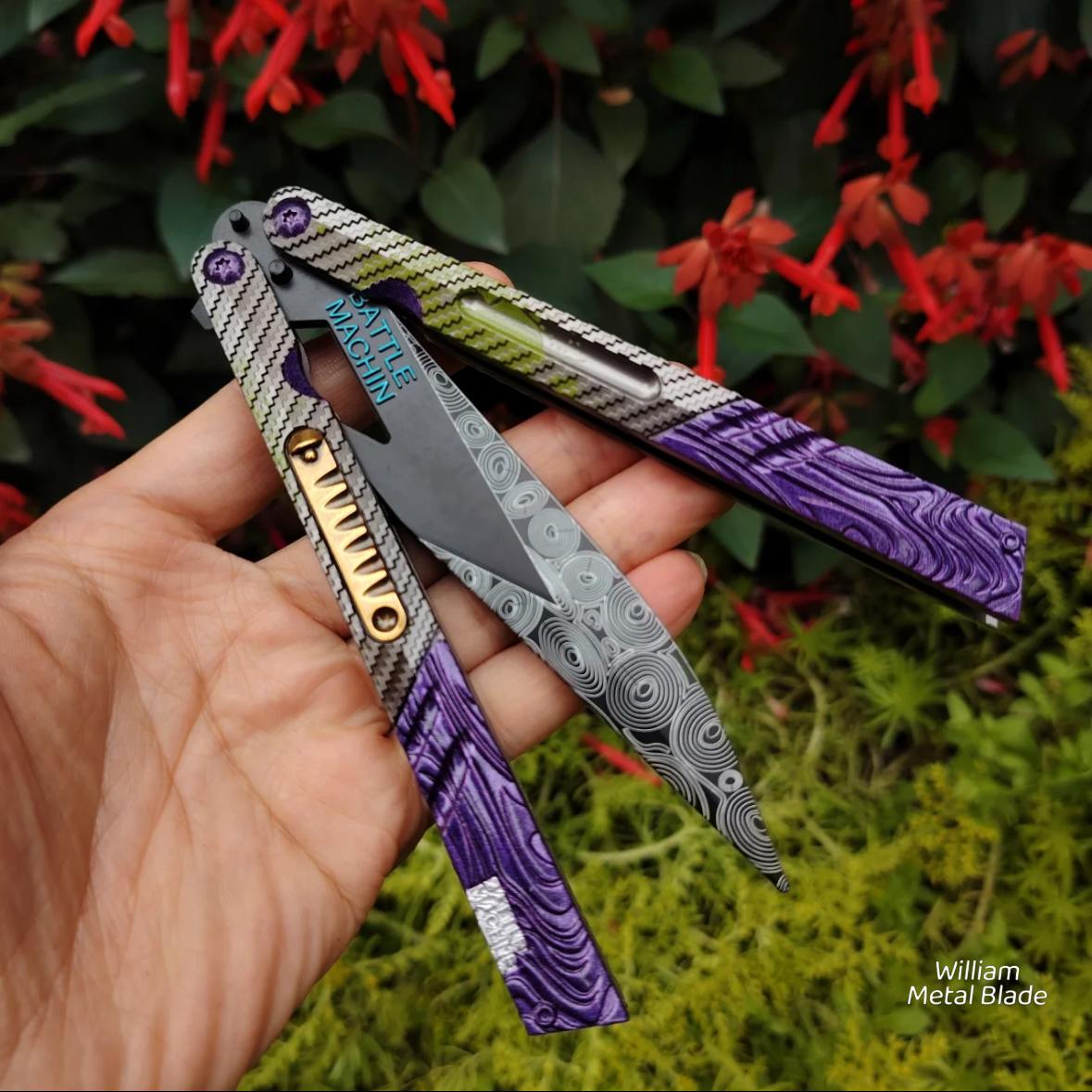 25CM/9.8" Graffiti Balisong Trainer Metal Replica