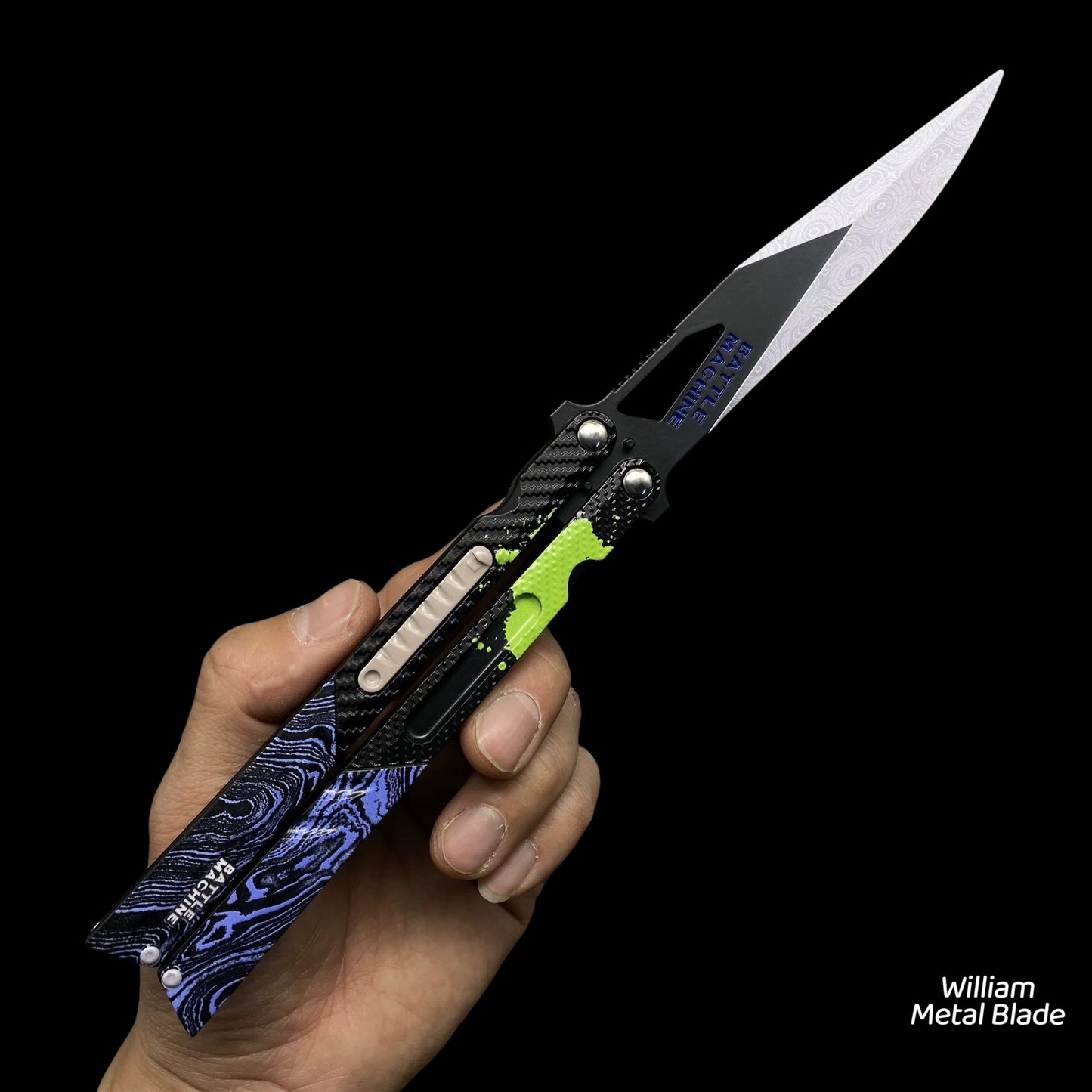 25CM/9.8" Graffiti Balisong Trainer Metal Replica