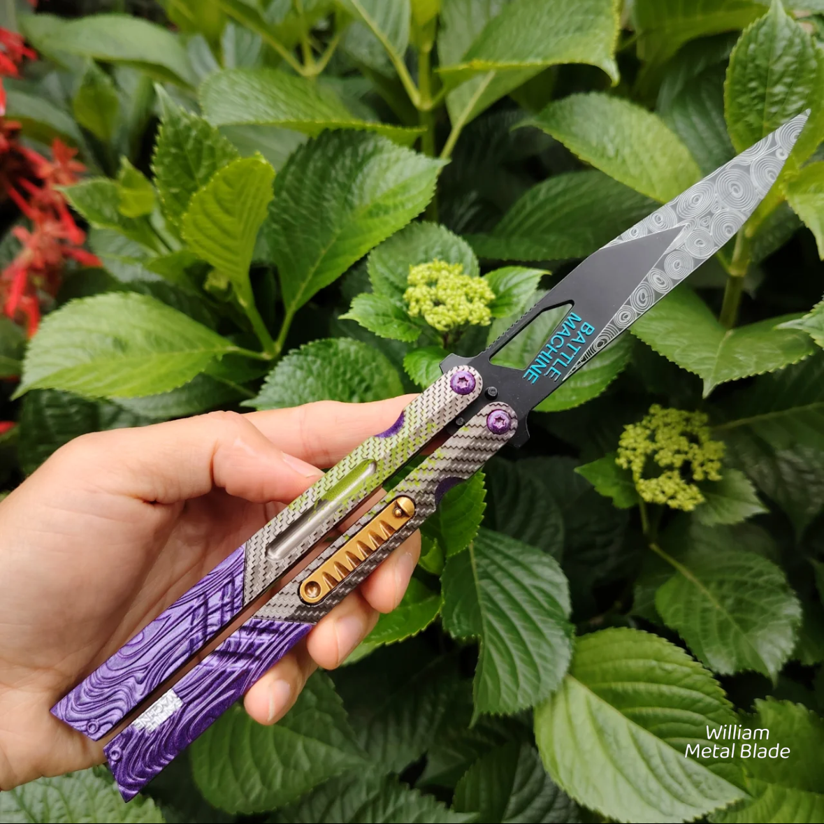 25CM/9.8" Graffiti Balisong Trainer Metal Replica