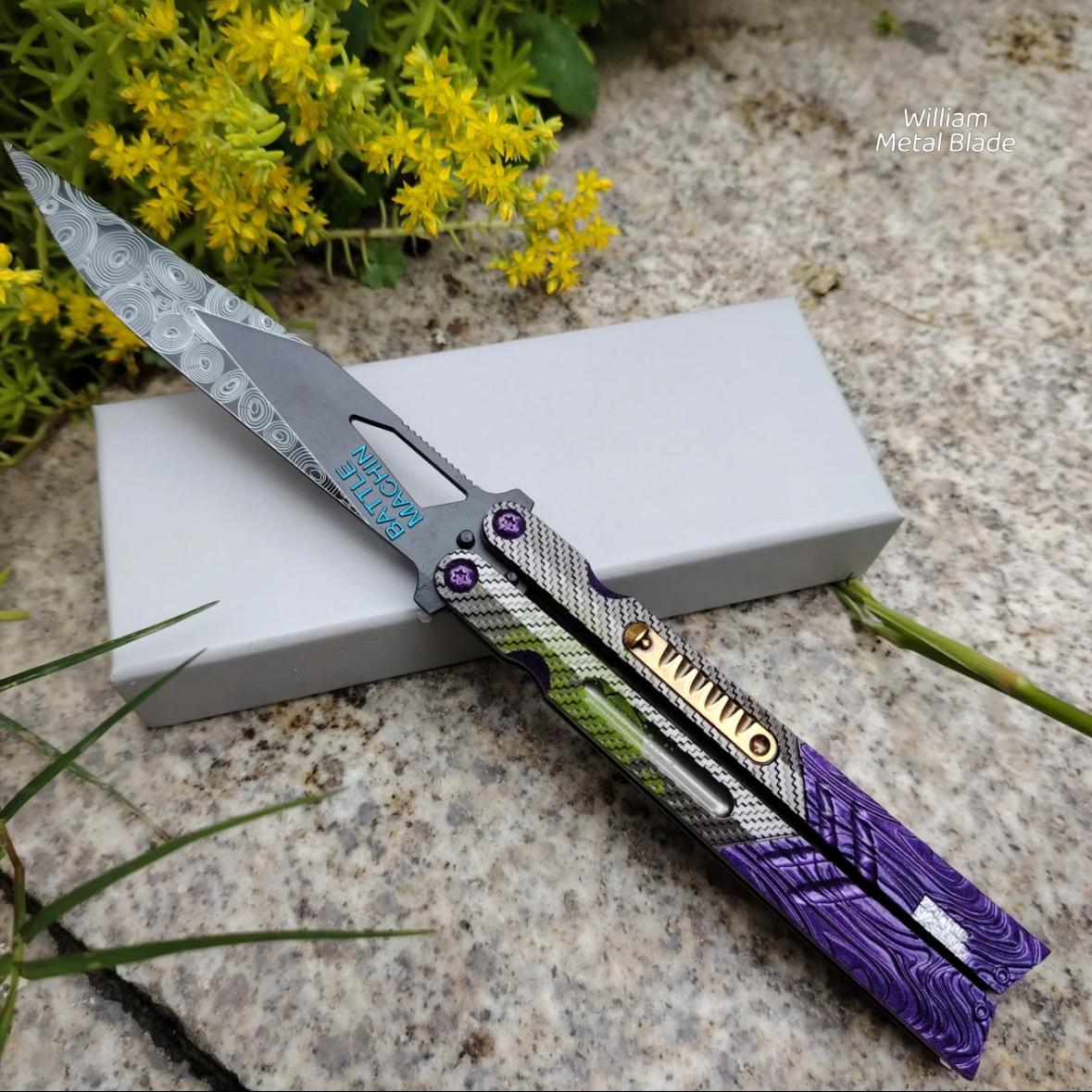 25CM/9.8" Graffiti Balisong Trainer Metal Replica
