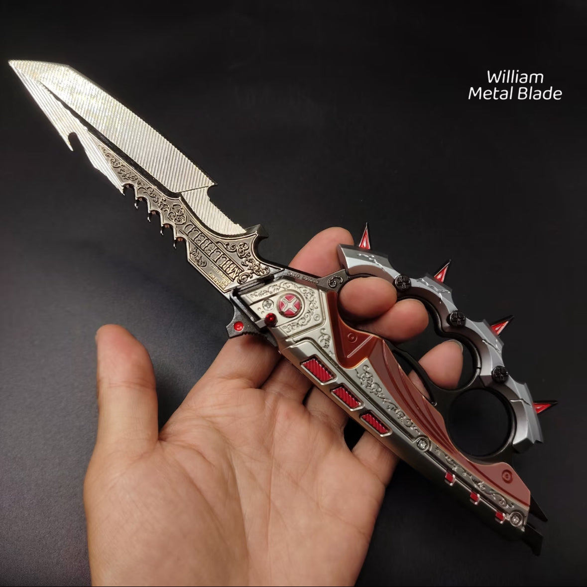 25CM/9.8" High-quality Delta Force Creed Knife Metal Blunt Replica