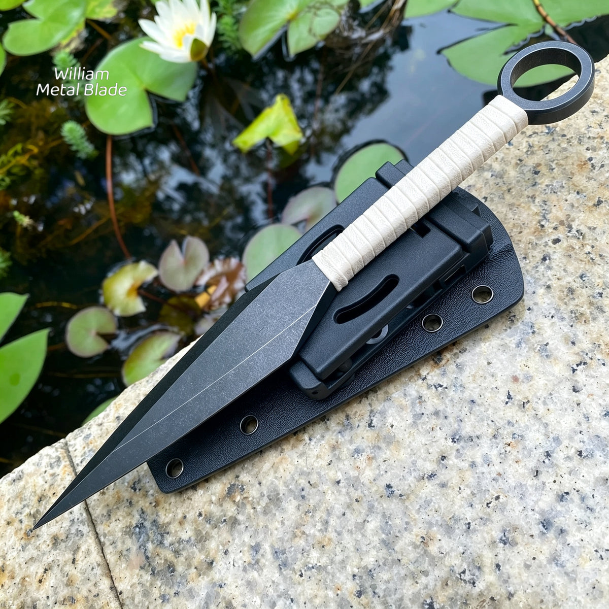 25CM/9.9" Dark Thorn CR12MOV Steel Outdoor Tool Kunai