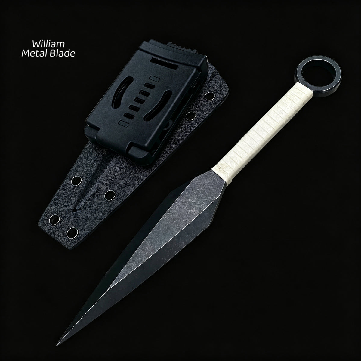 25CM/9.9" Dark Thorn CR12MOV Steel Outdoor Tool Kunai