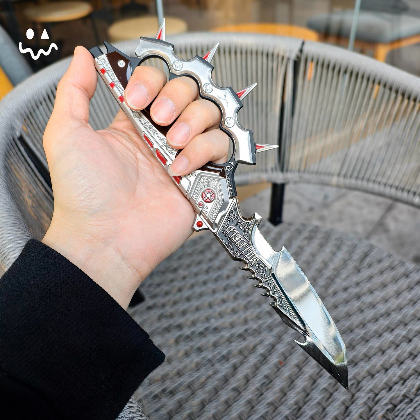 28CM/11" Delta Force Creed Knife Metal Blunt Replica