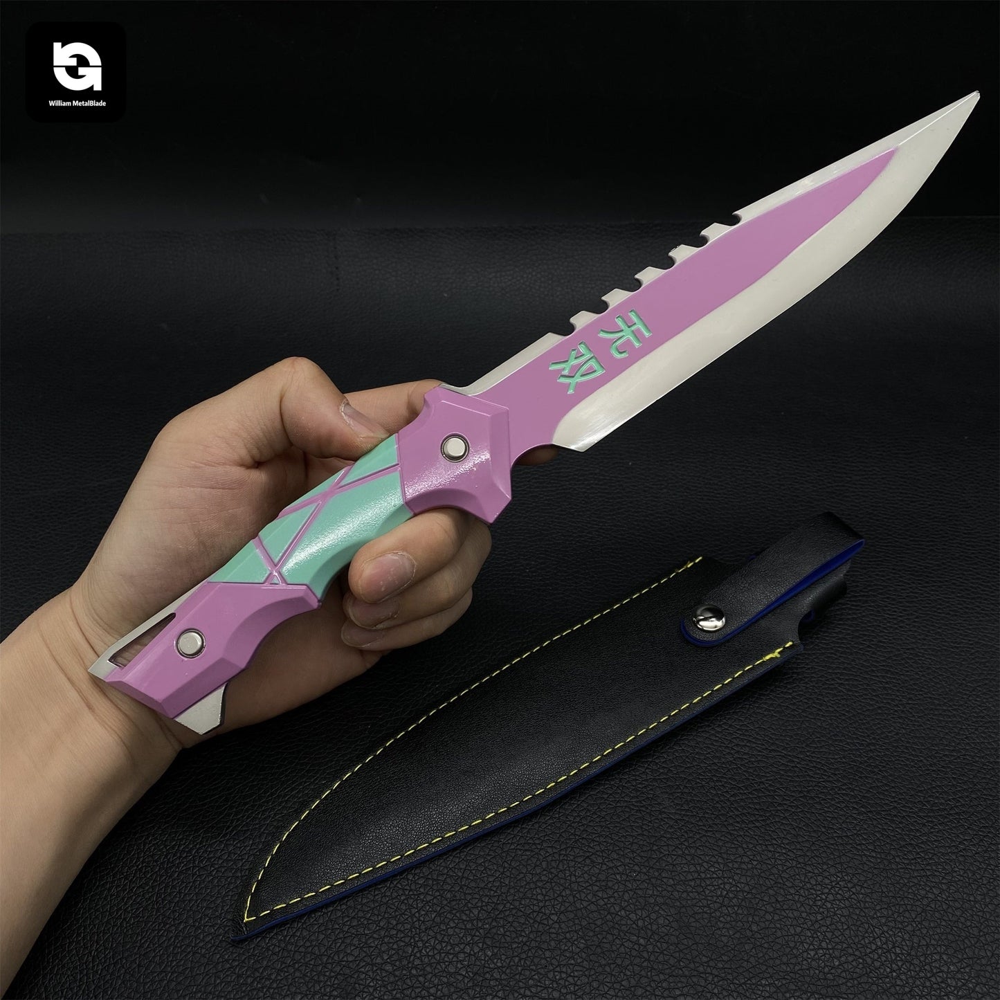 28CM/11" Metal Ego Knife Metal Melee Weapon Game Prop 3 Colors