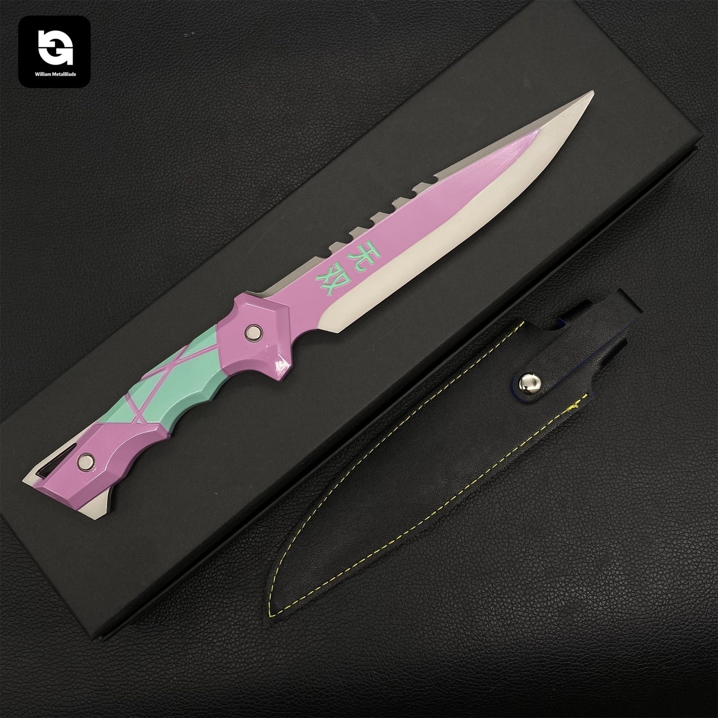 28CM/11" Metal Ego Knife Metal Melee Weapon Game Prop 3 Colors
