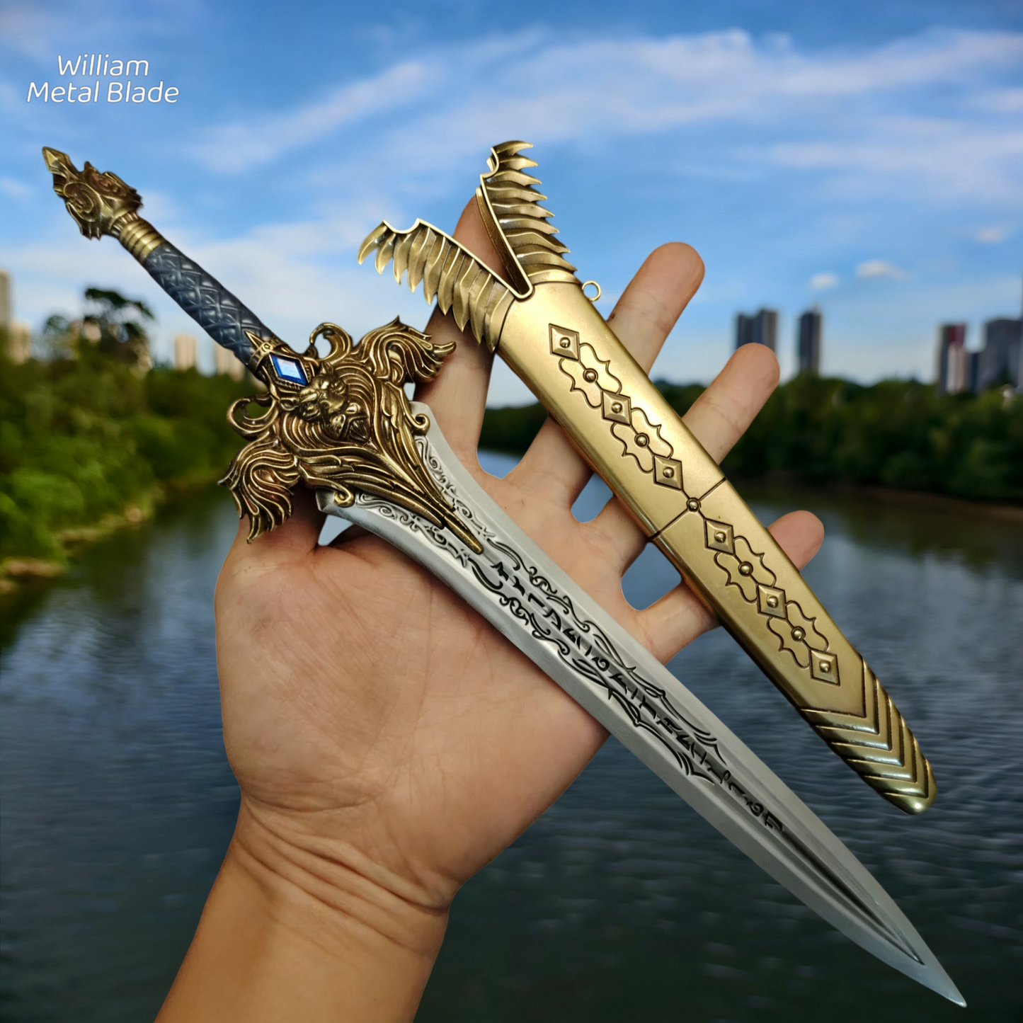 30CM/11.8" Classical Game Royal Guard Sword With Sheath Fan Art For Display
