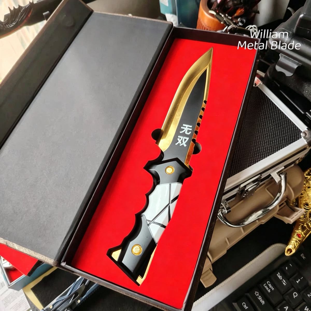 30CM/11.8" Ego Knife Metal Blunt Blade Safety Cosplay Prop Game Collection