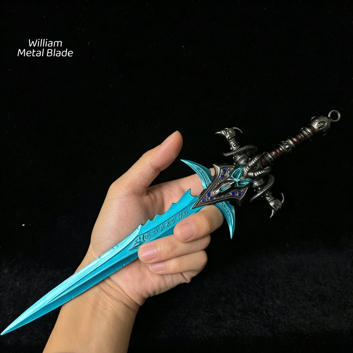 30CM/11.8" Metal Lich King Blue Arthas Frostmourne Sword Craft