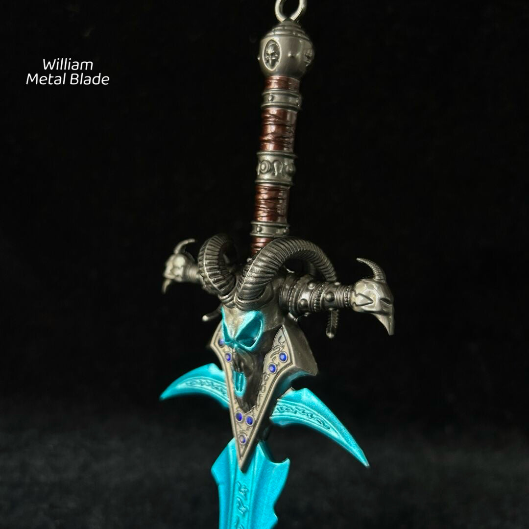 30CM/11.8" Metal Lich King Blue Arthas Frostmourne Sword Craft