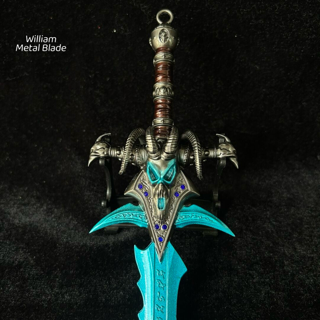 30CM/11.8" Metal Lich King Blue Arthas Frostmourne Sword Craft